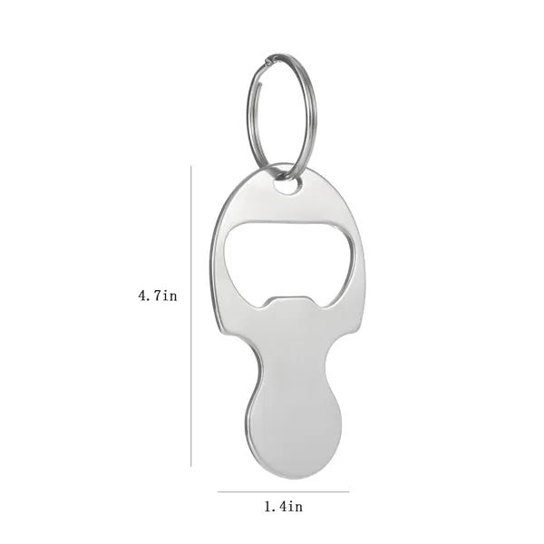 Logo Stainless Steel Bottle Opener Keychain
