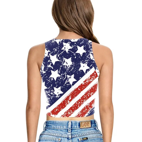Women's American Flag Crop top