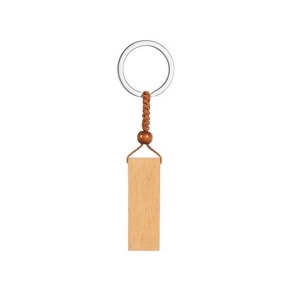 Solid Wood Keychain Phone Stand w/ Metal Ring or Cord Strap