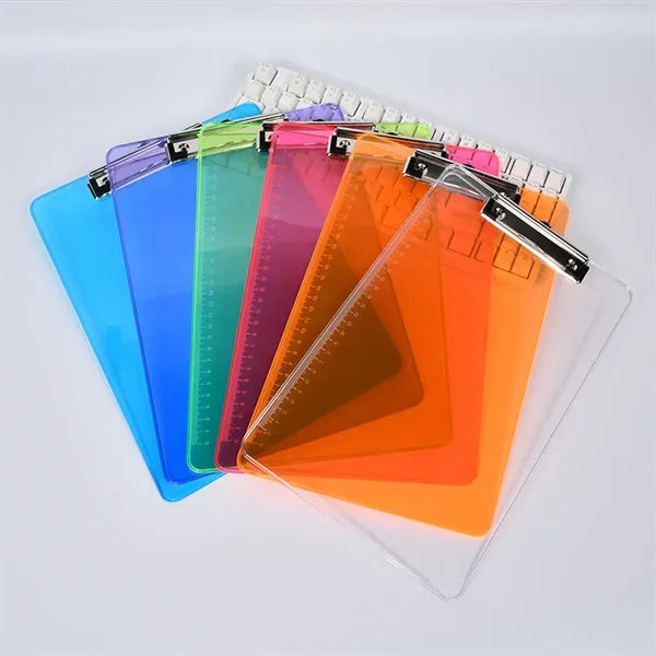 Transparent Color Profile Office A4 Plastic Clipboard