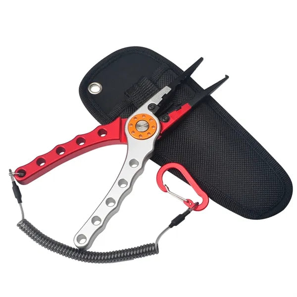 Aluminum Alloy Fishing Pliers with Lock and Lanyard