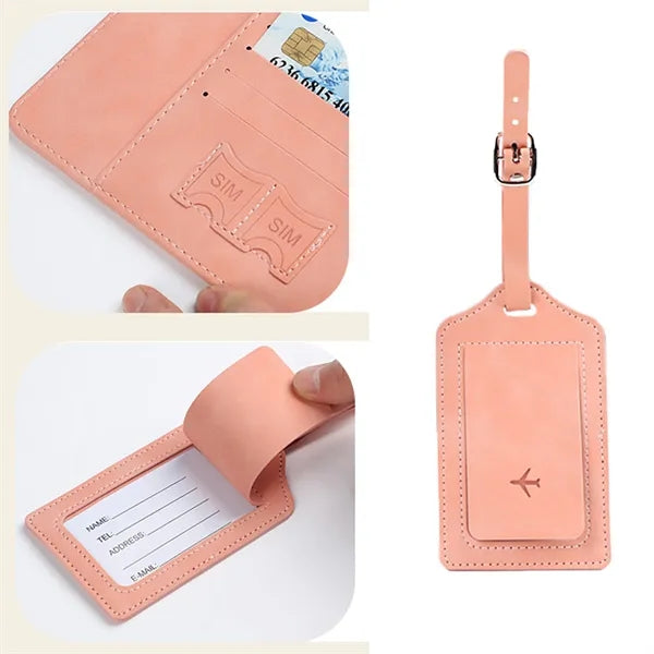 RFID Blocking Passport Wallet & Luggage Tag Set