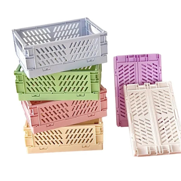 Foldable Desktop Storage Basket Organizer