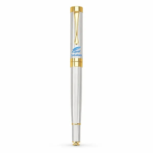 Luxury Metal Rollerball Pen with Gold Trim