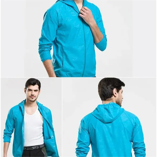 Outdoor sun protection clothing and suit with logo