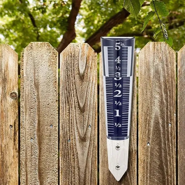 Outdoor Plastic Rain Gauge with Easy-Read Scale
