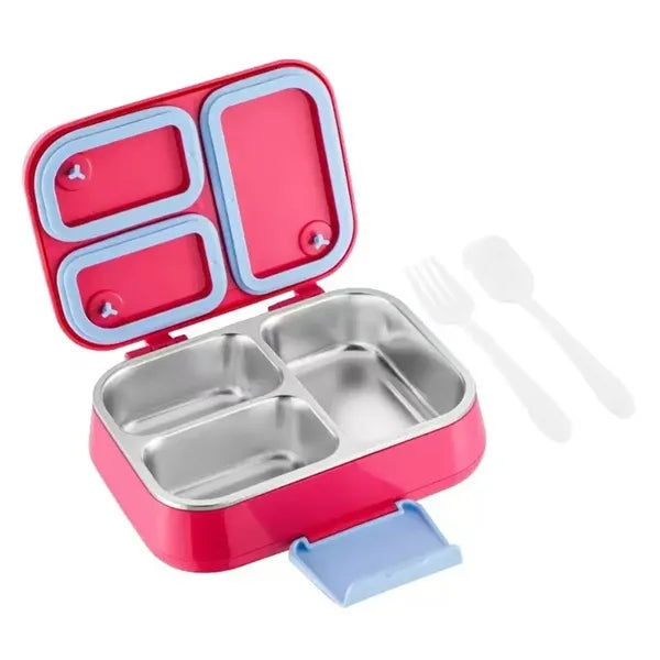 Stainless Steel 3-Compartment Insulated Kids Lunch Box