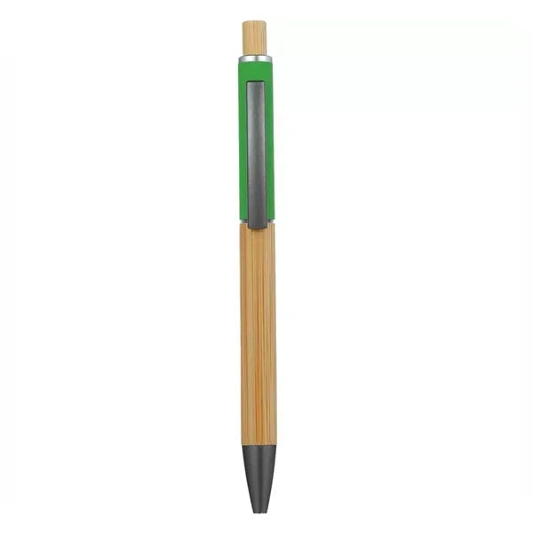 Multi-Color Bamboo Eco-Friendly Clip-Action Ballpoint Pen