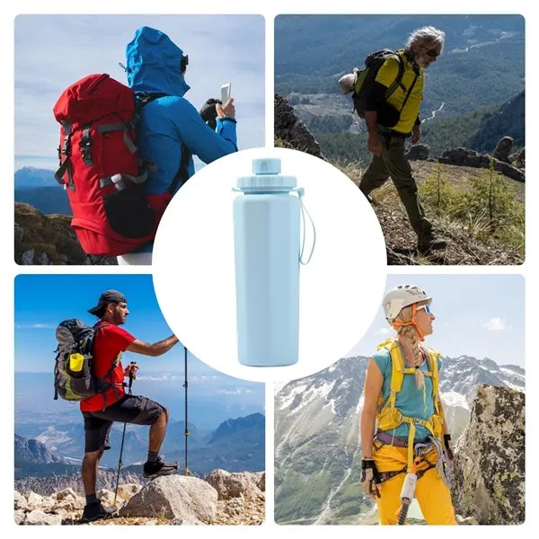 20oz Foldable Silicone Water Bottle
