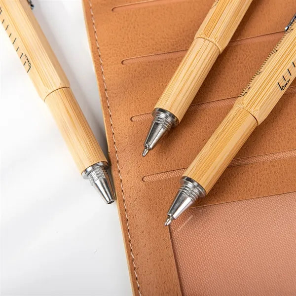 Twist Ballpoint Pen with Stylus Tip and Ruler
