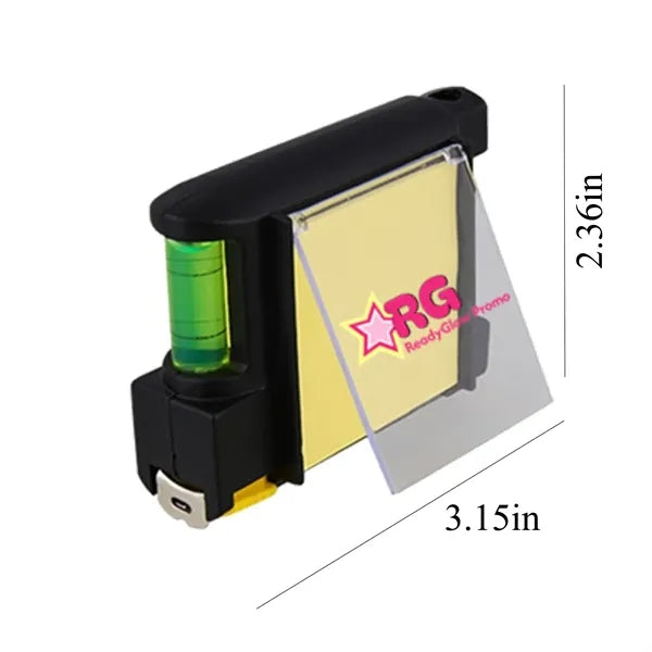 10ft Tape Measure with Spirit Level Note Memo Pad And Pen