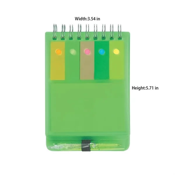 Compact Spiral Notepad with Accessories