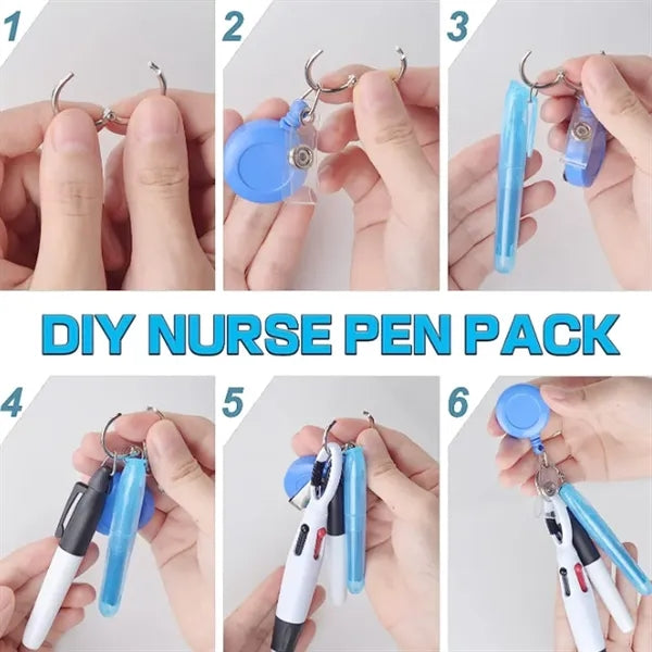 Mini Nurse Badge Highlighter Permanent Marker Ballpoint Pens