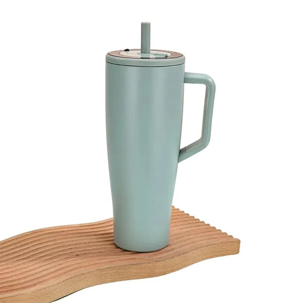 40 oz Tumbler with Handle and Straw
