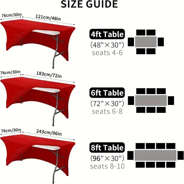 6 Ft Elastic Fitted Tablecloth Cover