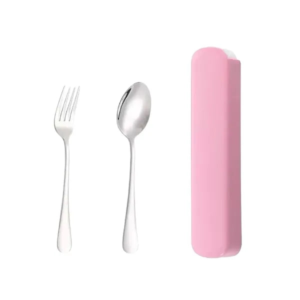 Portable Stainless Steel 2 Piece Flatware Set