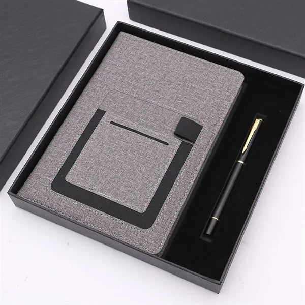 A5 PU Business Notebook Phone Pocket Card Slot