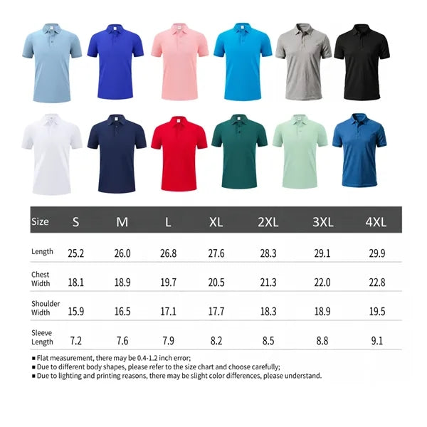 6.5 oz Cooling Polyester Fabric Embroidered Polo Shirt