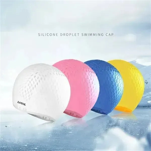 Ear Protection Water Drop Silicone Swim Cap