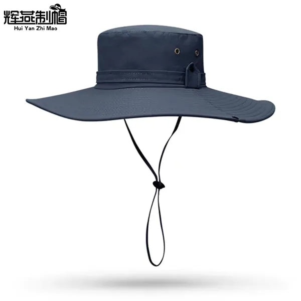 Quick Dry Breathable Wide Brim Bucket Hat Outdoor Fishing Su