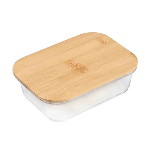 Glass Storage Container With Bamboo Lids