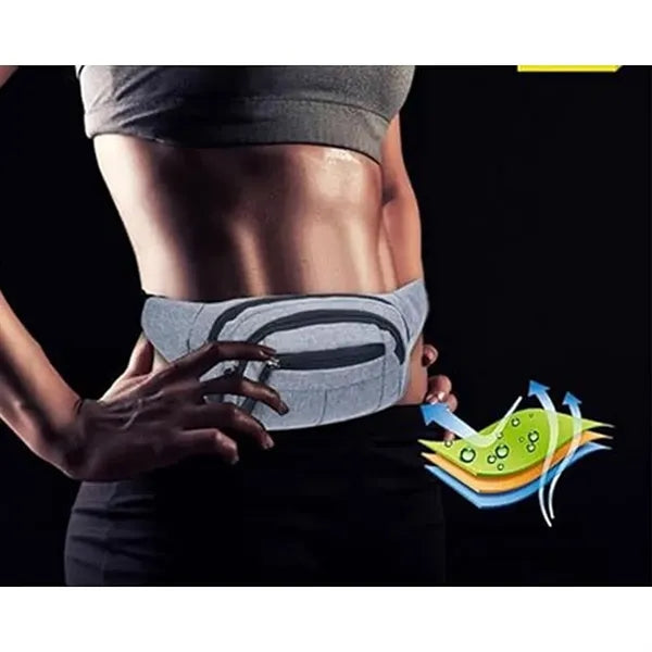 Multi-compartment sports waist bag for cycling running