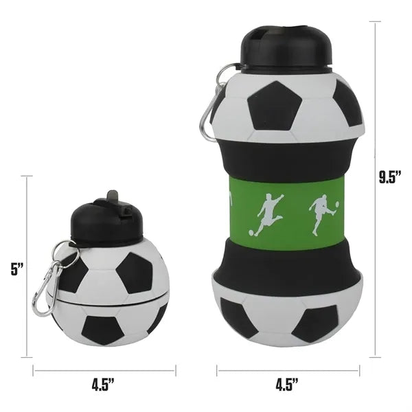 Silicone Soccer Collapsible Cup Portable Foldable Mug