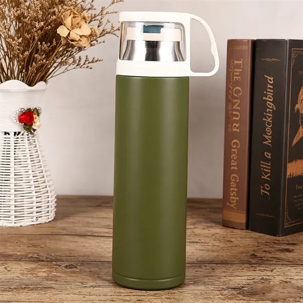 Insulated Water Bottle With Handle Lid