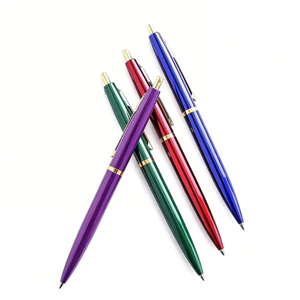 Medium Point Metal Click Ballpoint Pens