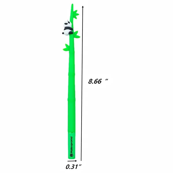 Cute Panda Bamboo 0.38mm Black Ink Custom Logo Gel Pen