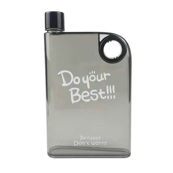 Flat Notebook Style AS Water Bottle with Round Handle