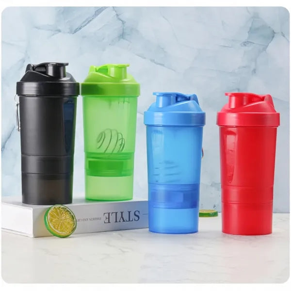 Shaker Bottle with Storage Compartments