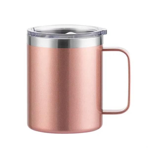 12oz Insulated Coffee Mug Stainless Steel Tumbler Cup Lid