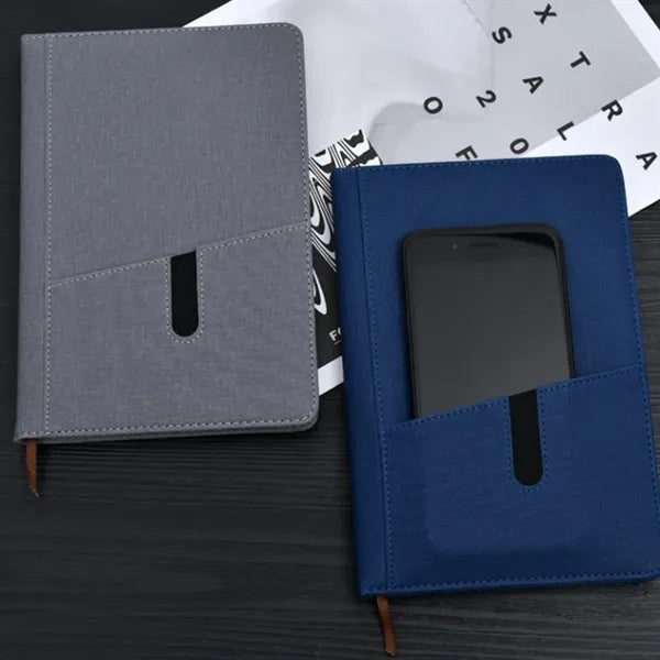 PU Leather Notebook with Pen Slot and Custom Logo