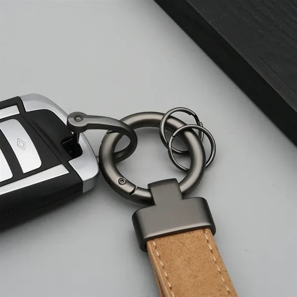Suede Leather Zinc Alloy Keychain