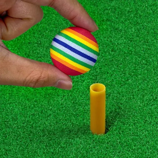 Soft EVA Foam Golf Practice Balls With Color Stripes