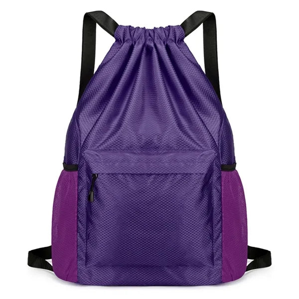 Large Capacity Waterproof Solid Drawstring Backpack