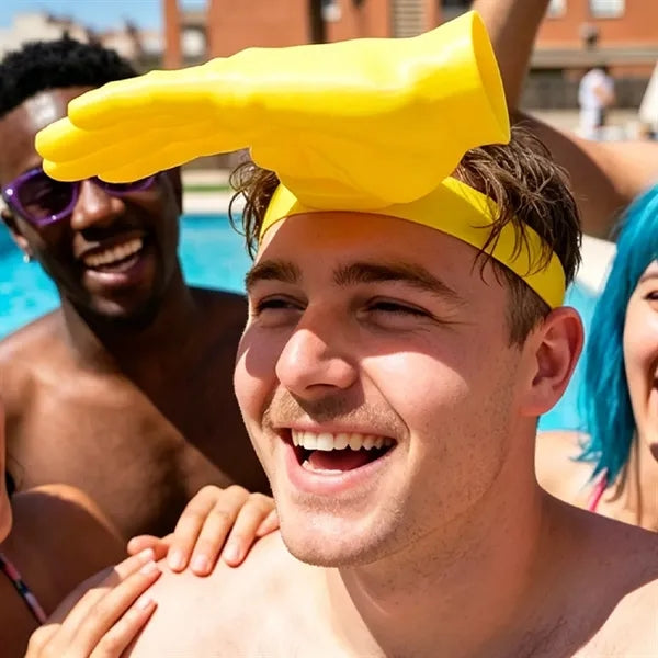 Adjustable Novelty Hand-Shaped Sun Hat for Beach & Party