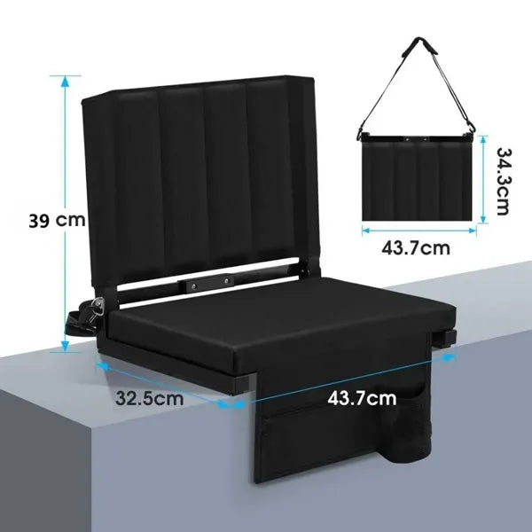 Portable Folding Stadium Bleacher Seat With Back Support