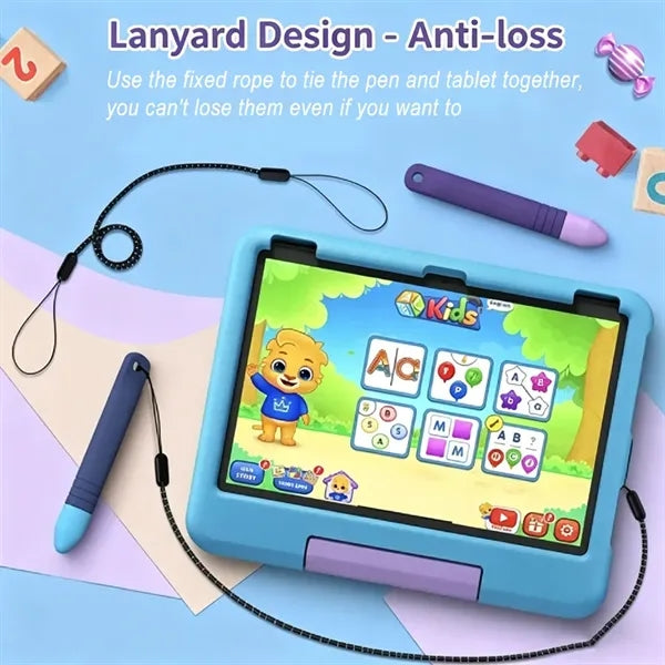 Kid-Friendly Silicone Stylus Pen w/ Anti-Loss Lanyard