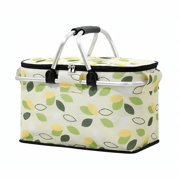 Collapsible Insulated Picnic Basket W/Handles
