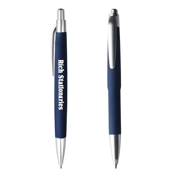 Matte Business Retractable Pen with Metal Accents