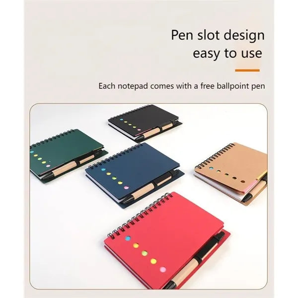 Efficient Office Sticky Note Pad with Free Pen