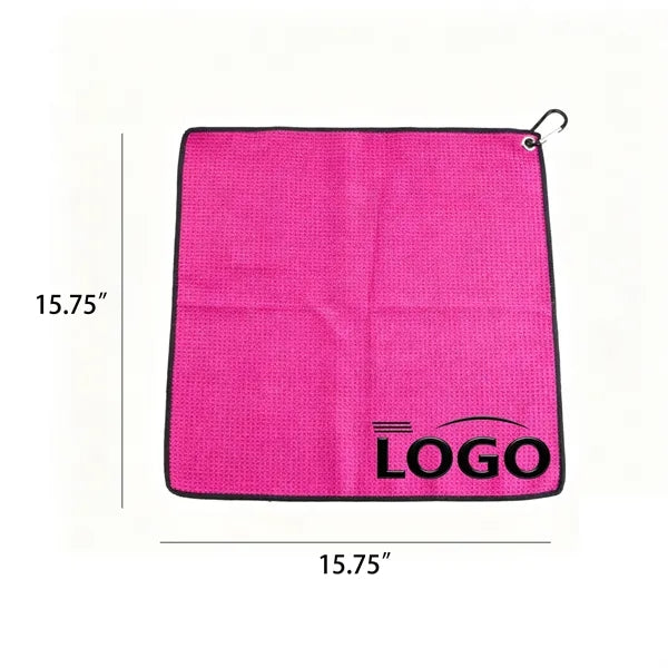 Microfiber Golf Towel with Carabiner Custom Logo
