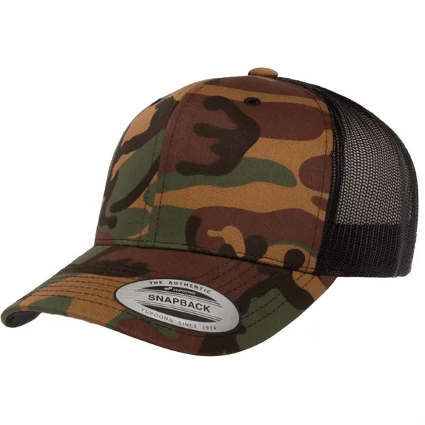 Flexfit YP Classics Retro Trucker Camo Snapback Cap