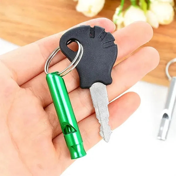 Aluminum Emergency Whistle Keychain