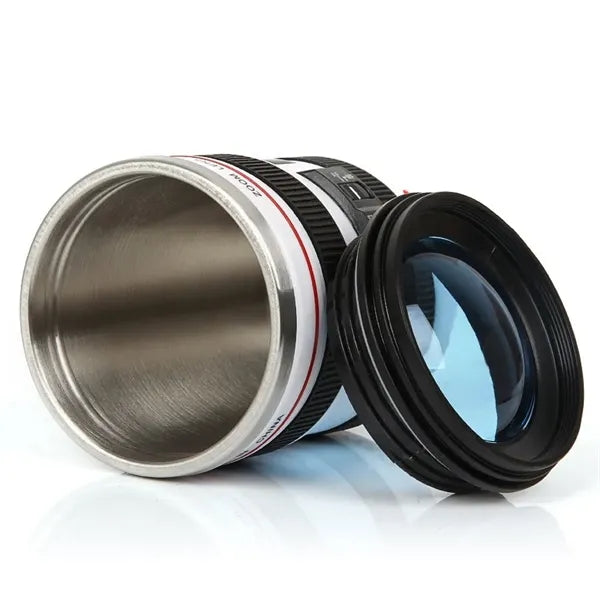 Camera Lens Coffee Mug Stainless Steel Travel Cup
