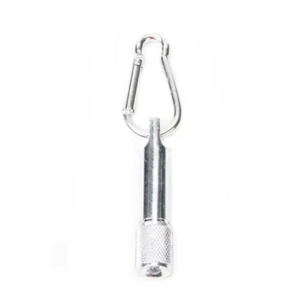 2-in-1 Metal Flashlight Keychain