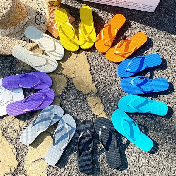 Slim Flip Flops Beach Rubber Shower Shoes Basic Thong Sandal