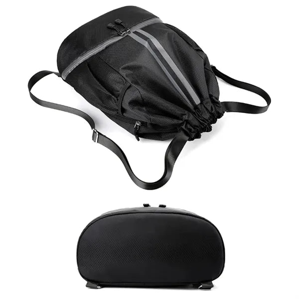 Drawstring Backpack with Shoe Compartment
